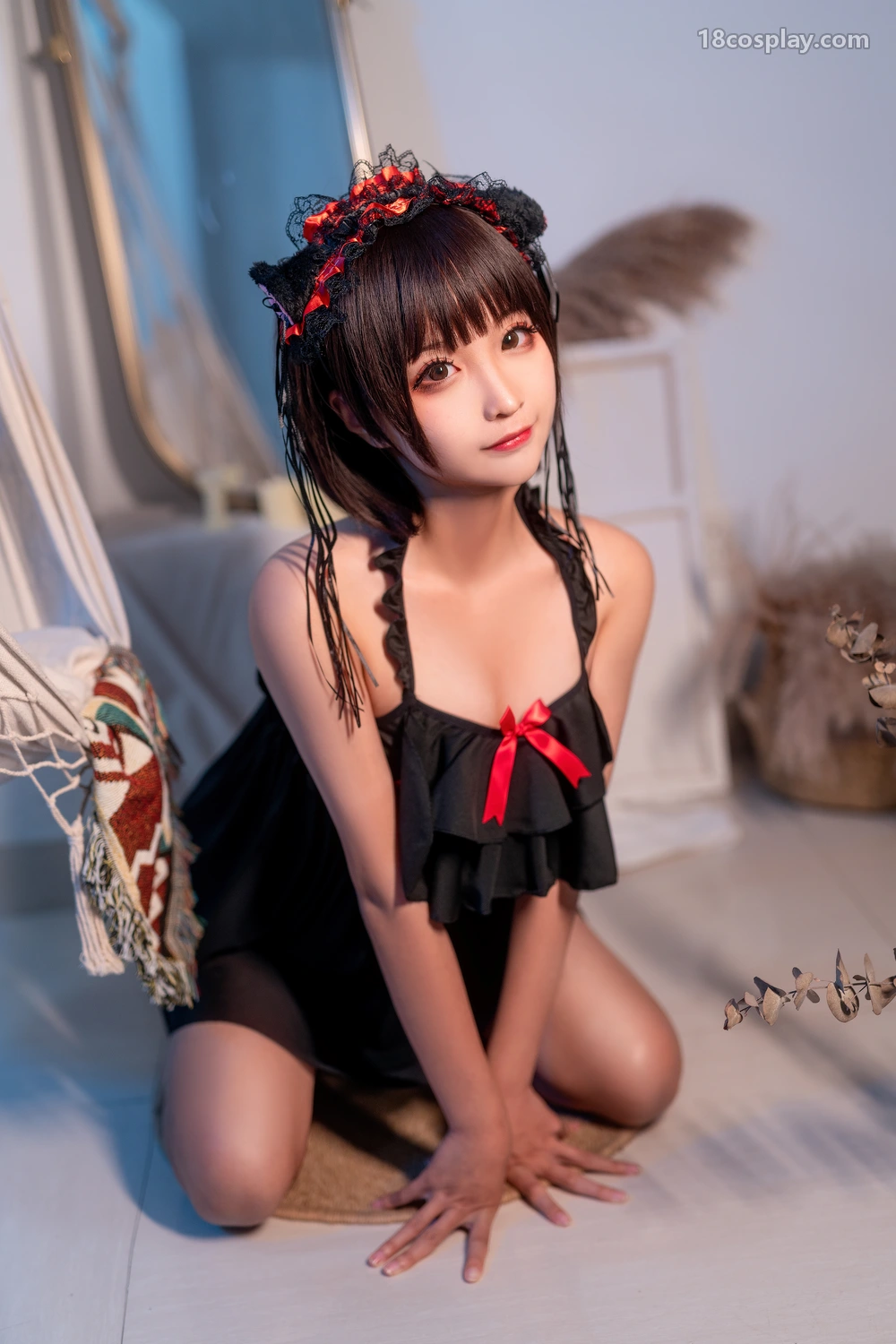 Chunmomo – ชุดนอนกระโปรงสีดำ